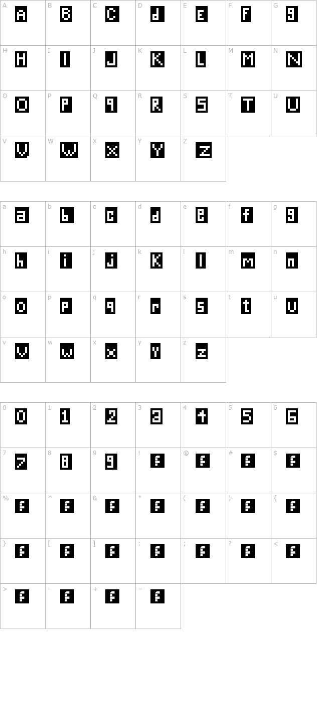 Brick character map