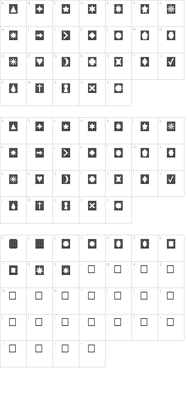 bricks-n-things character map