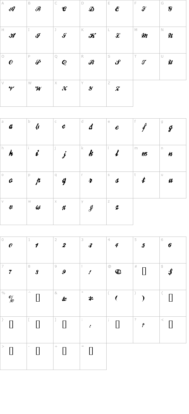 Broken Record character map