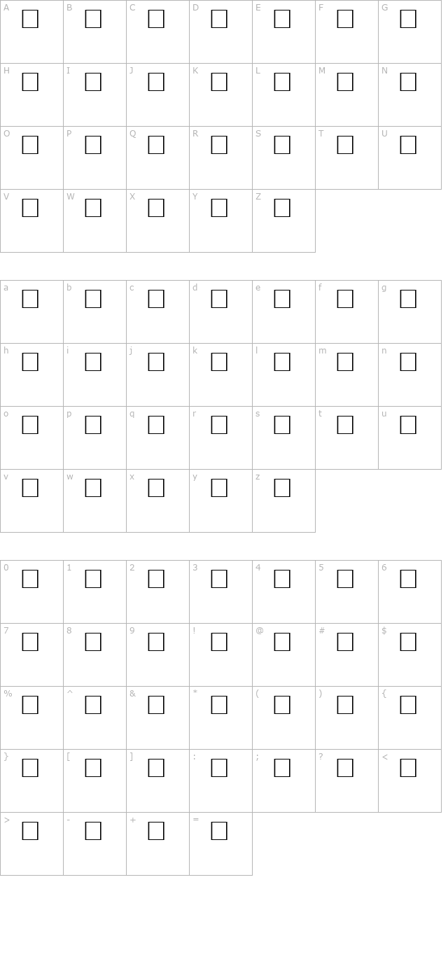 bucket-regular character map