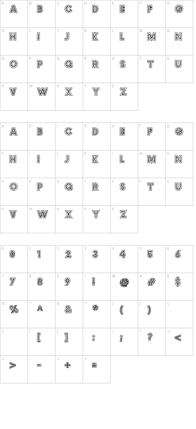 budmo-jigglish character map