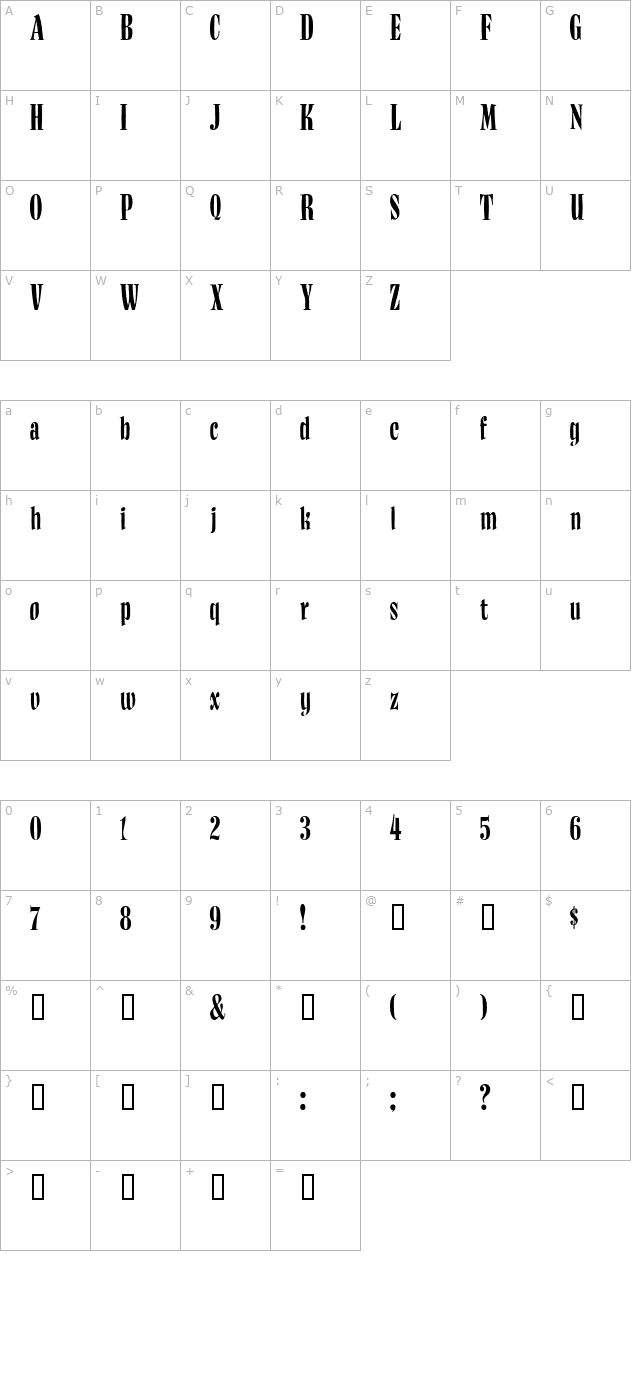 budnull character map