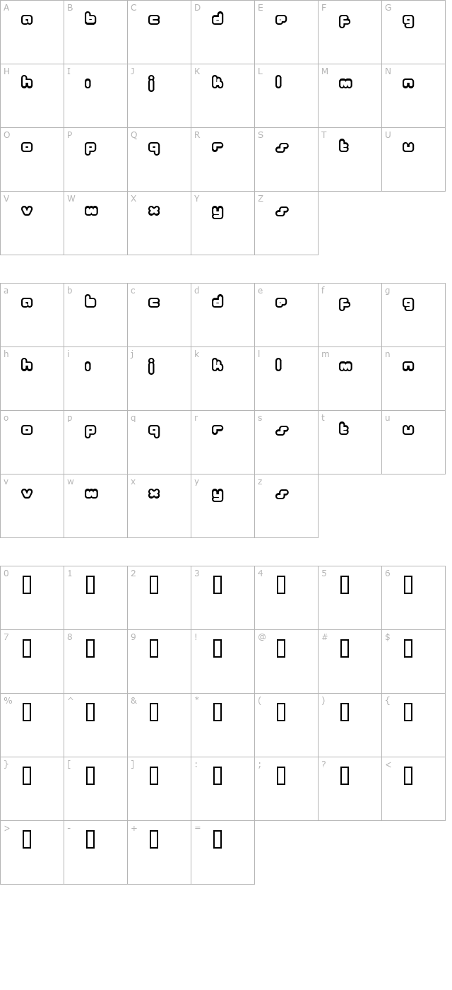 bukkake character map