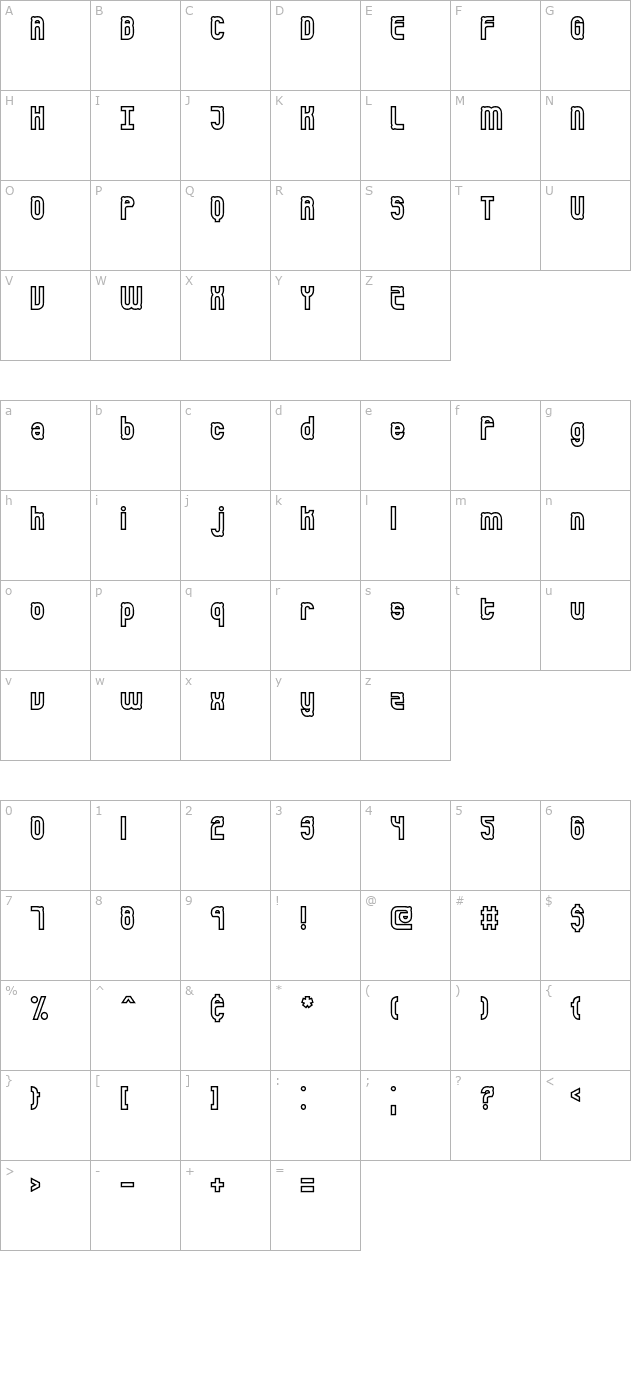 bumped character map