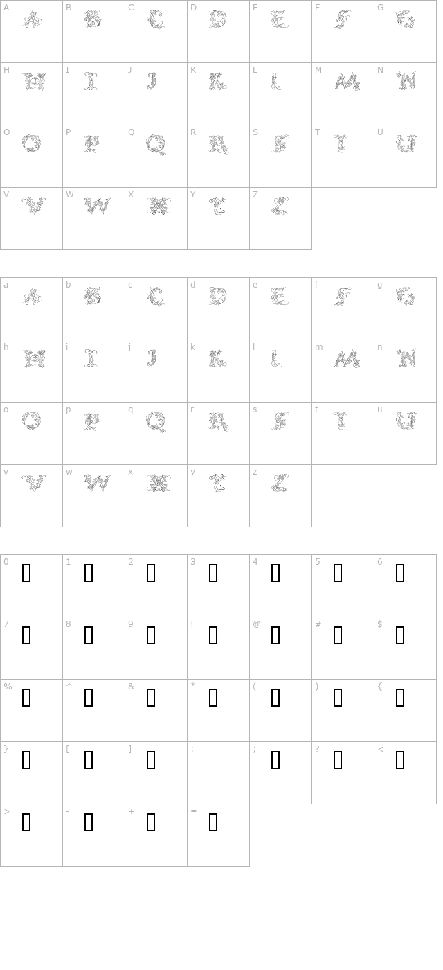 callipsografia character map