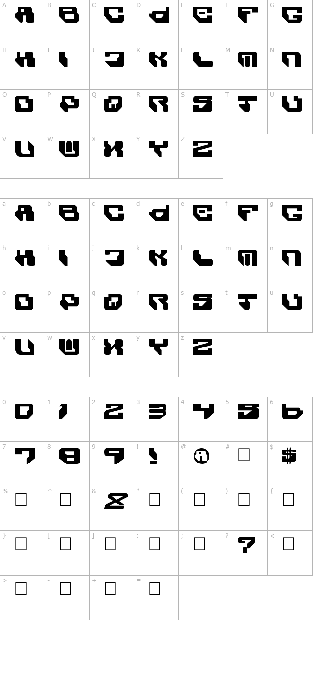 Captiv SystM RemiX character map