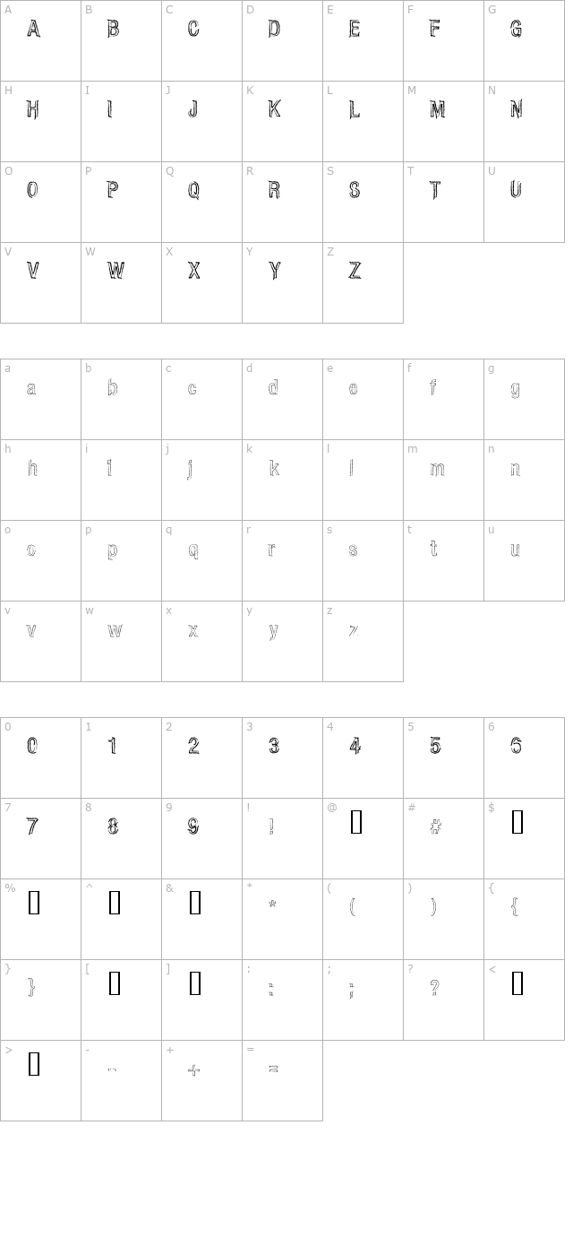 carboncillo-palo-normal character map