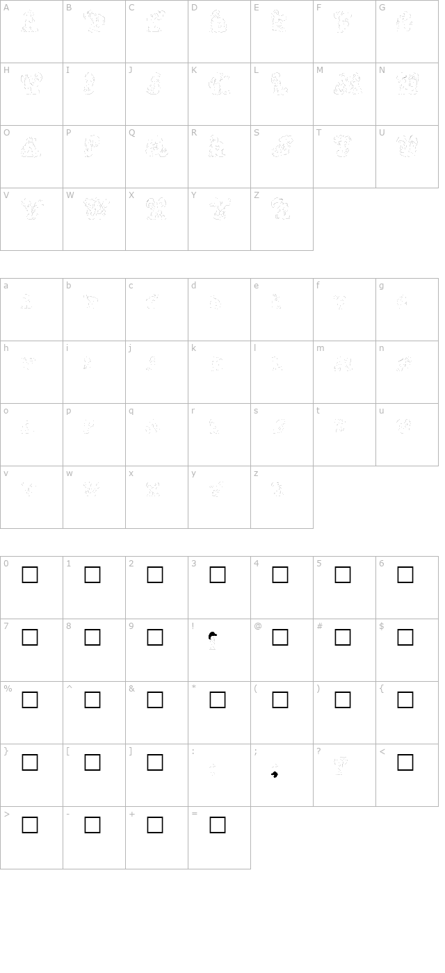 Caroles Chunk character map