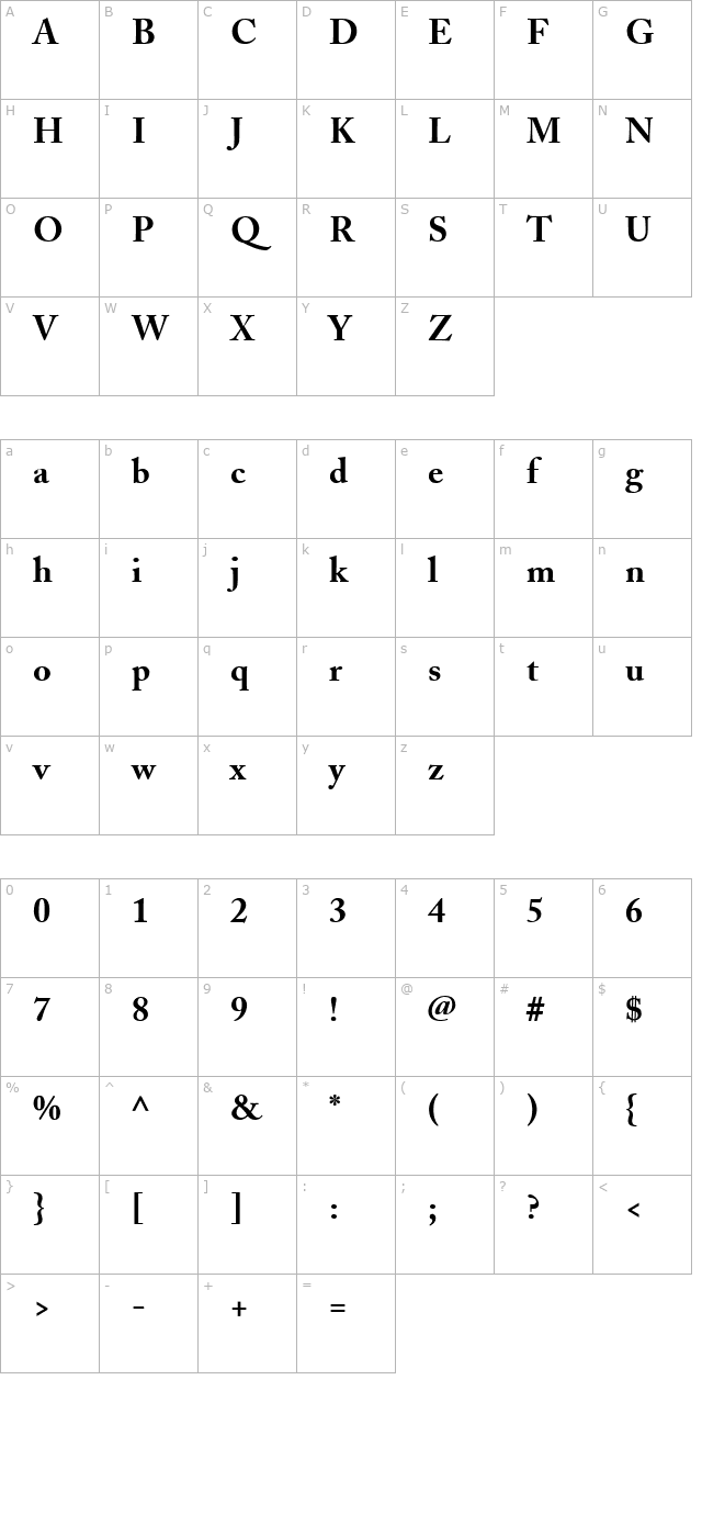 caslon-black-ssi-bold character map