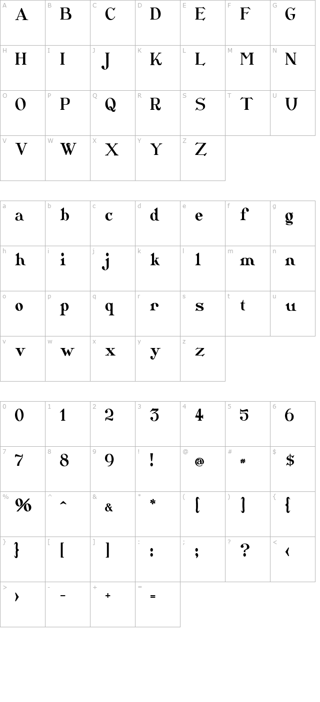 CatShop character map