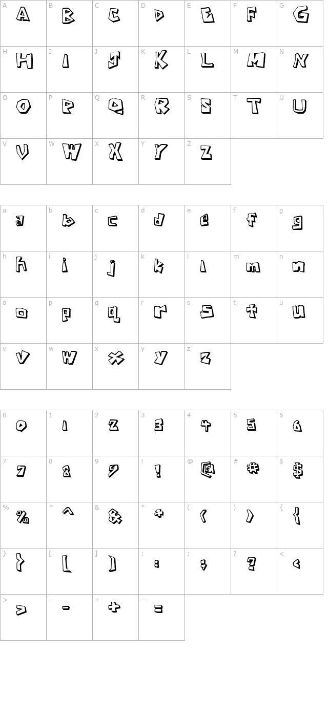 cavemanregular character map