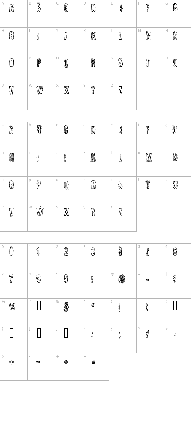 certto-headline character map