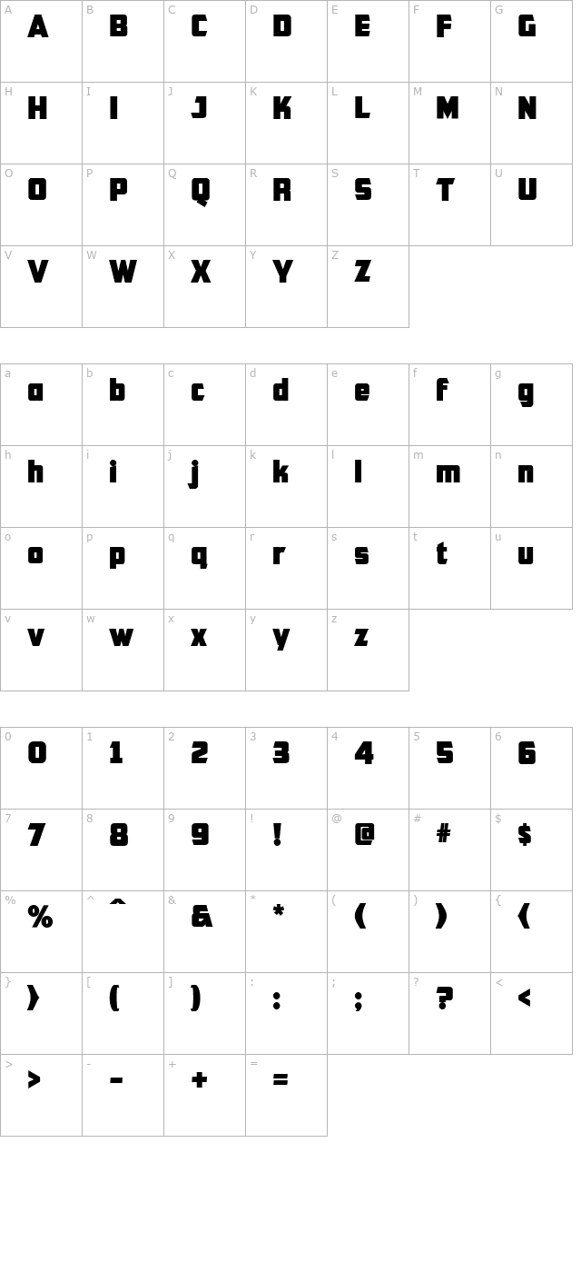 cfb1-american-patriot-solid-2-normal-italic character map