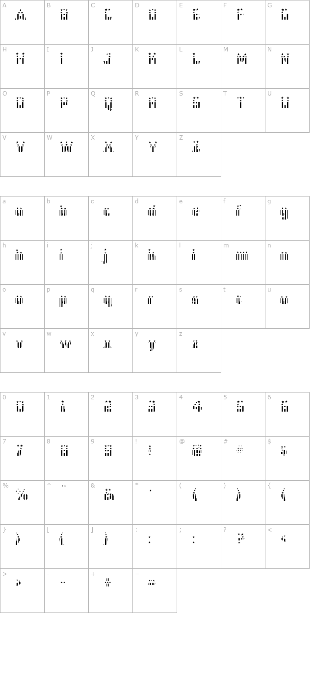 cfb1-american-patriot-spangle-2-bold-otf character map