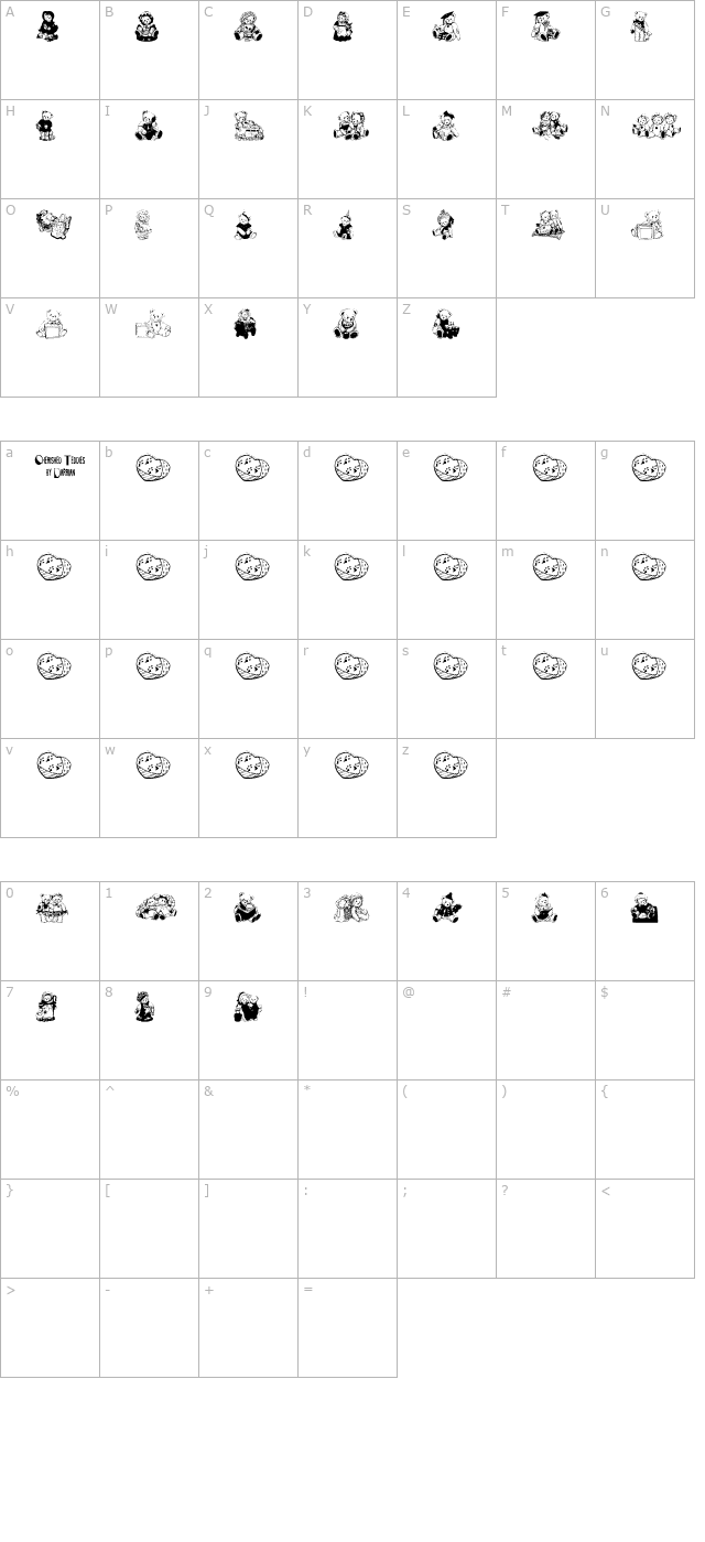 cherished-teddies character map