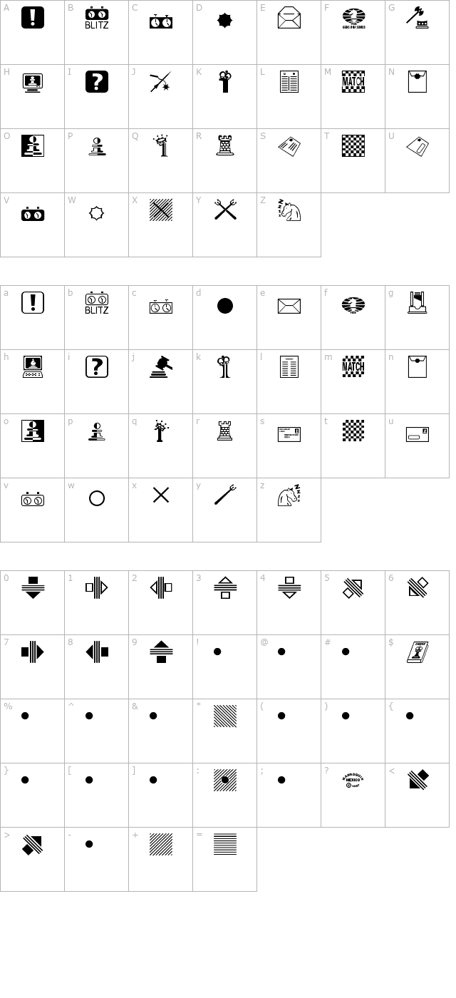 chess-miscel character map