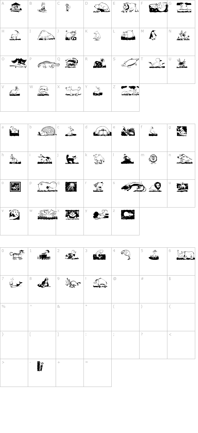 children-animals-friends character map