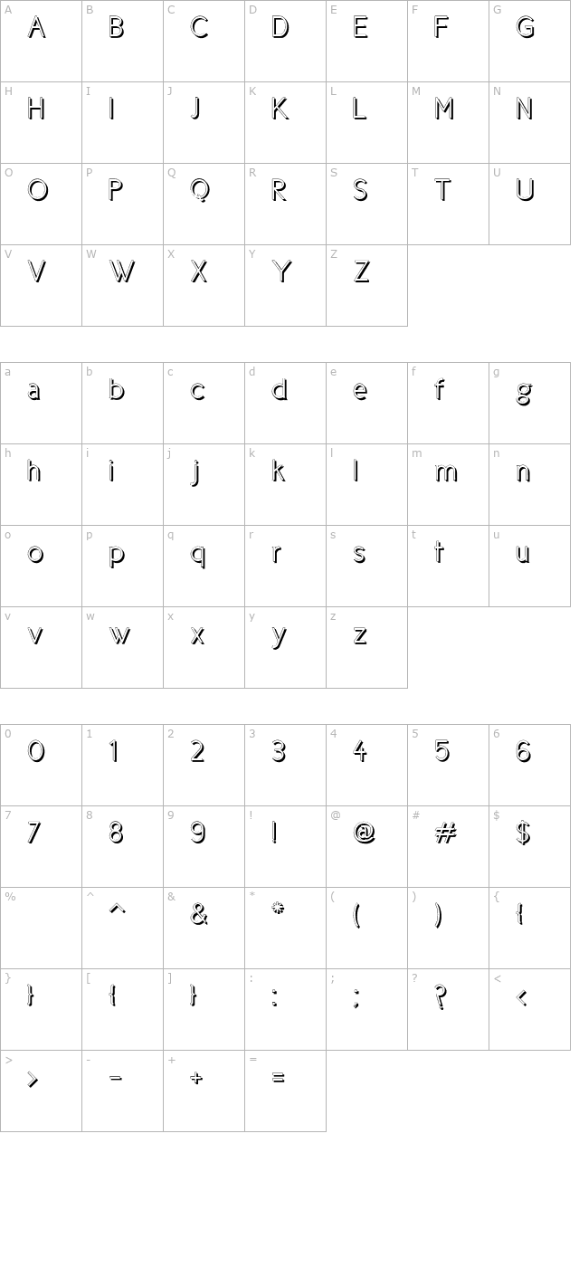 cicle-shadow character map