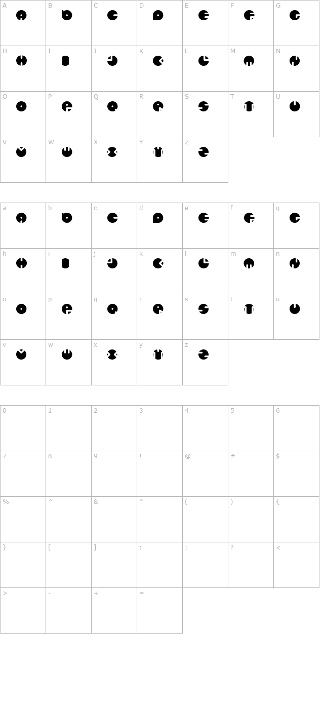 Circles New character map