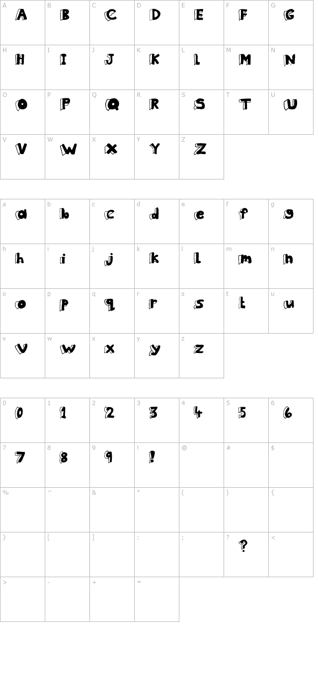 clothes-peg character map