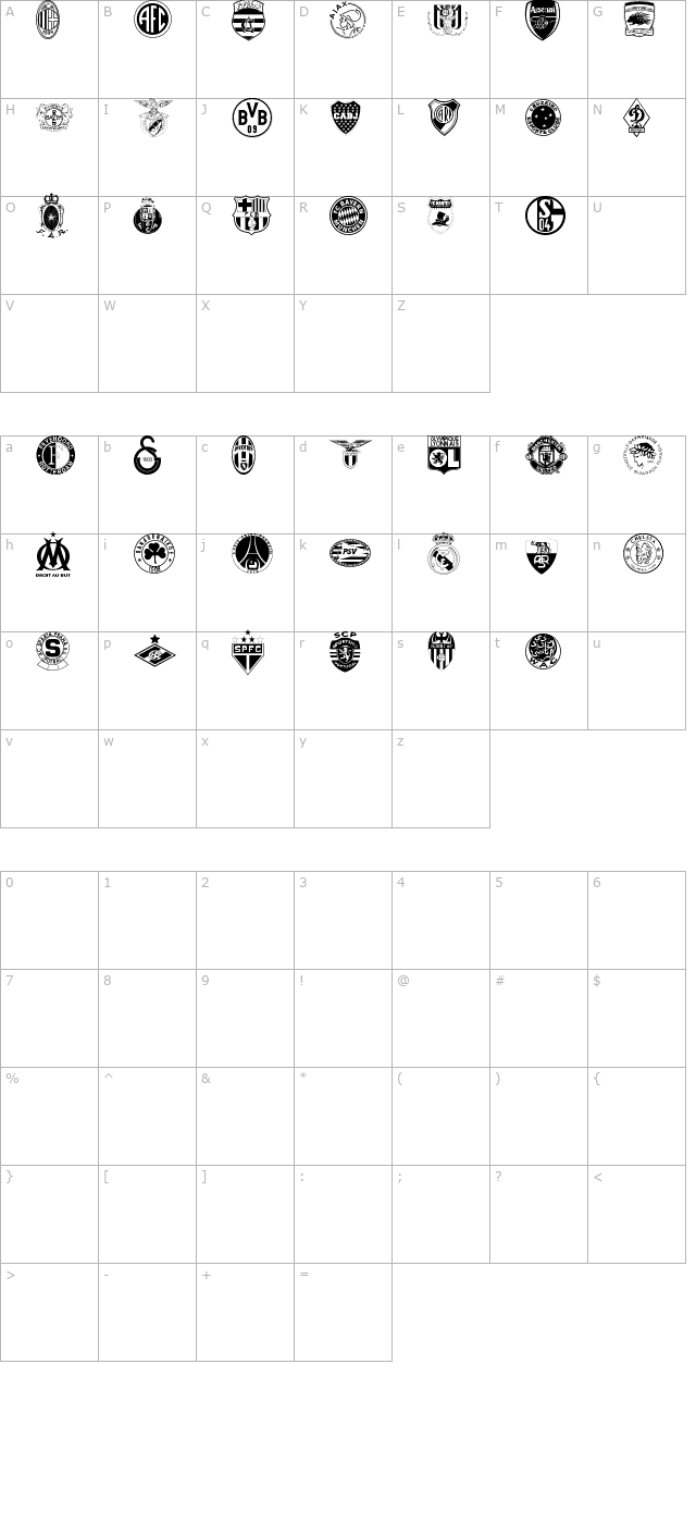 clubz character map