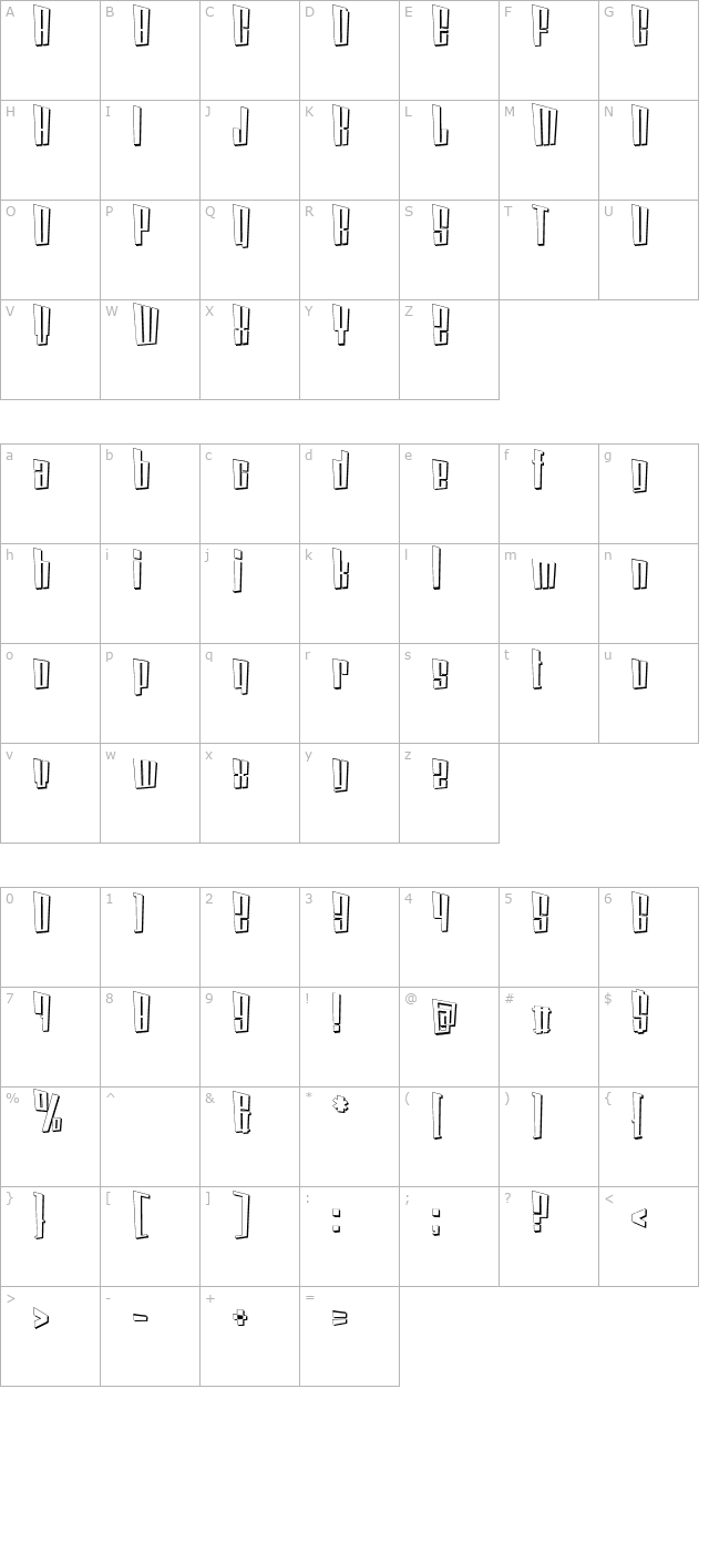 Coin Locker Datura Shadow character map