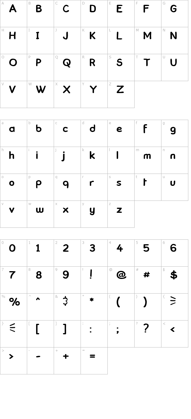 comickbook-simple character map