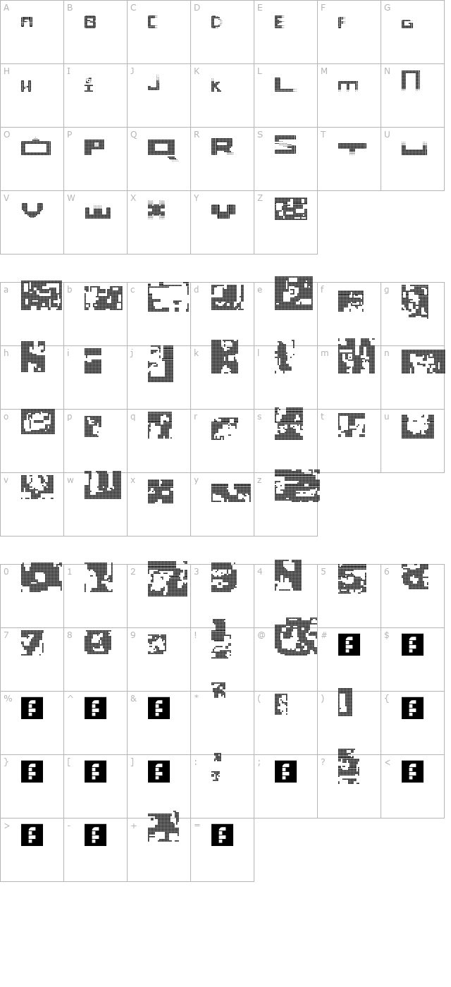 Cool Iris character map