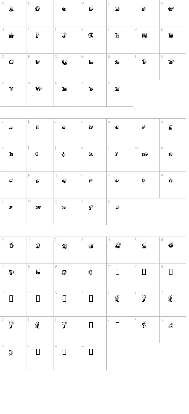 Coop Deville character map