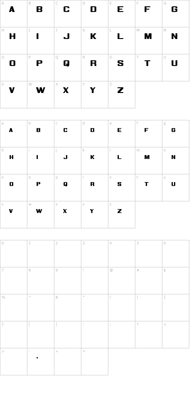 Corporate HQ character map