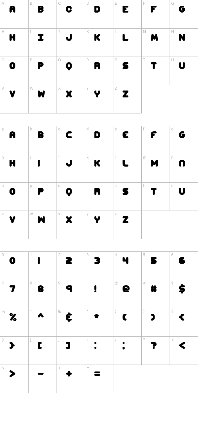 corpulent-caps-brk character map