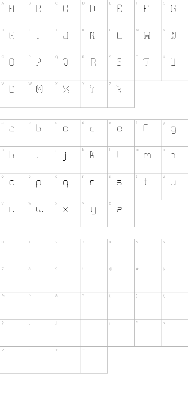 cr21-modern character map