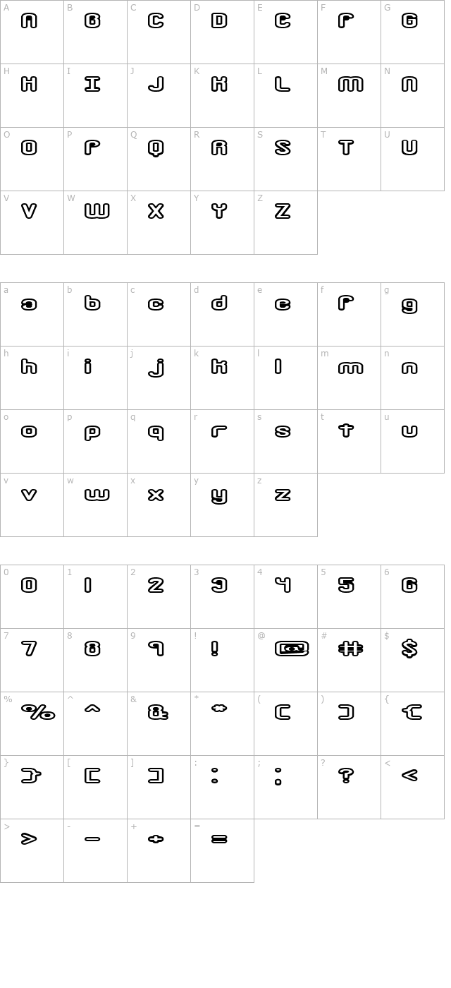 Crackdown O1 BRK character map