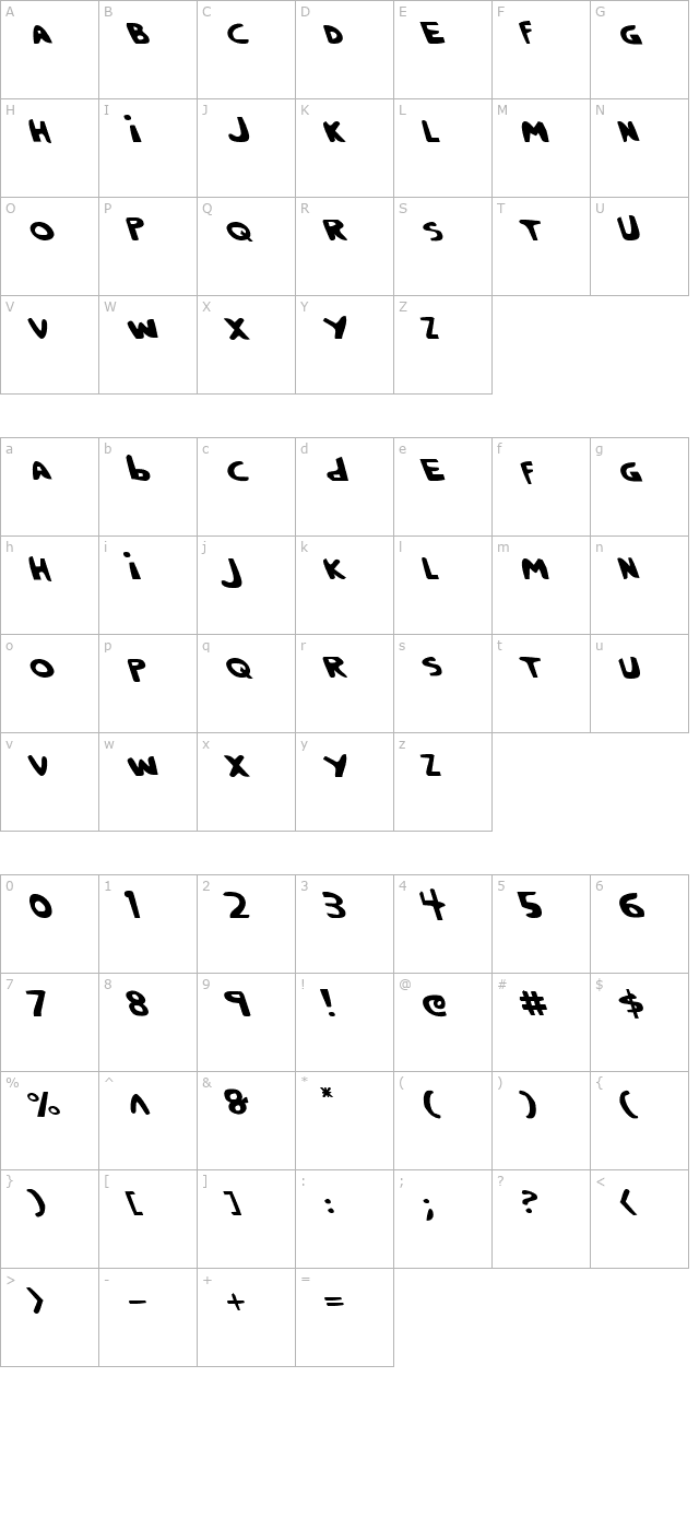 crappity-crap-crap-leftalic character map