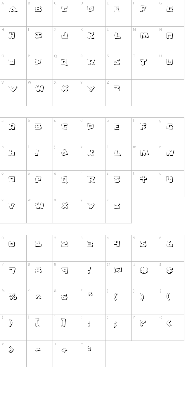 Cro-Magnum Shadow character map