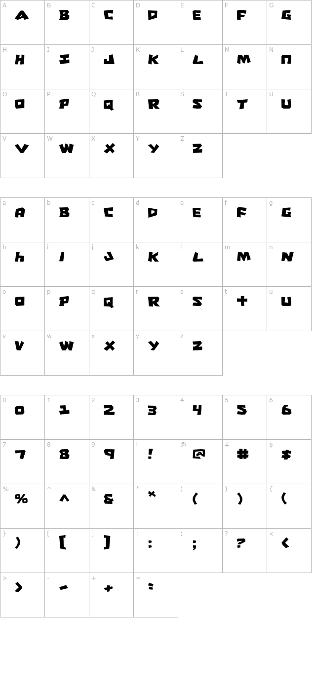 Cro-Magnum character map