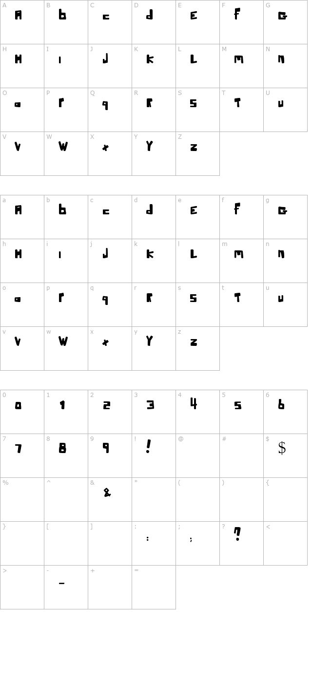 Crookers character map