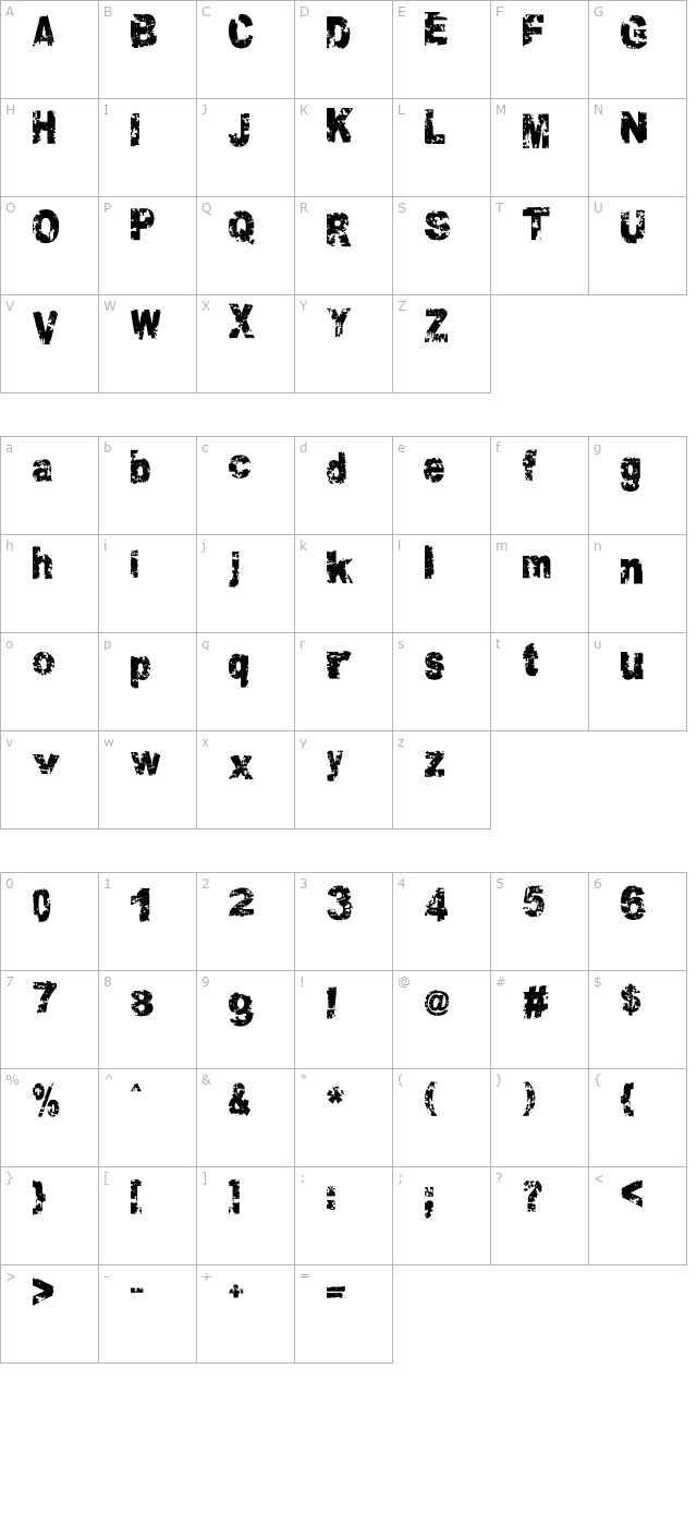 crookiid character map