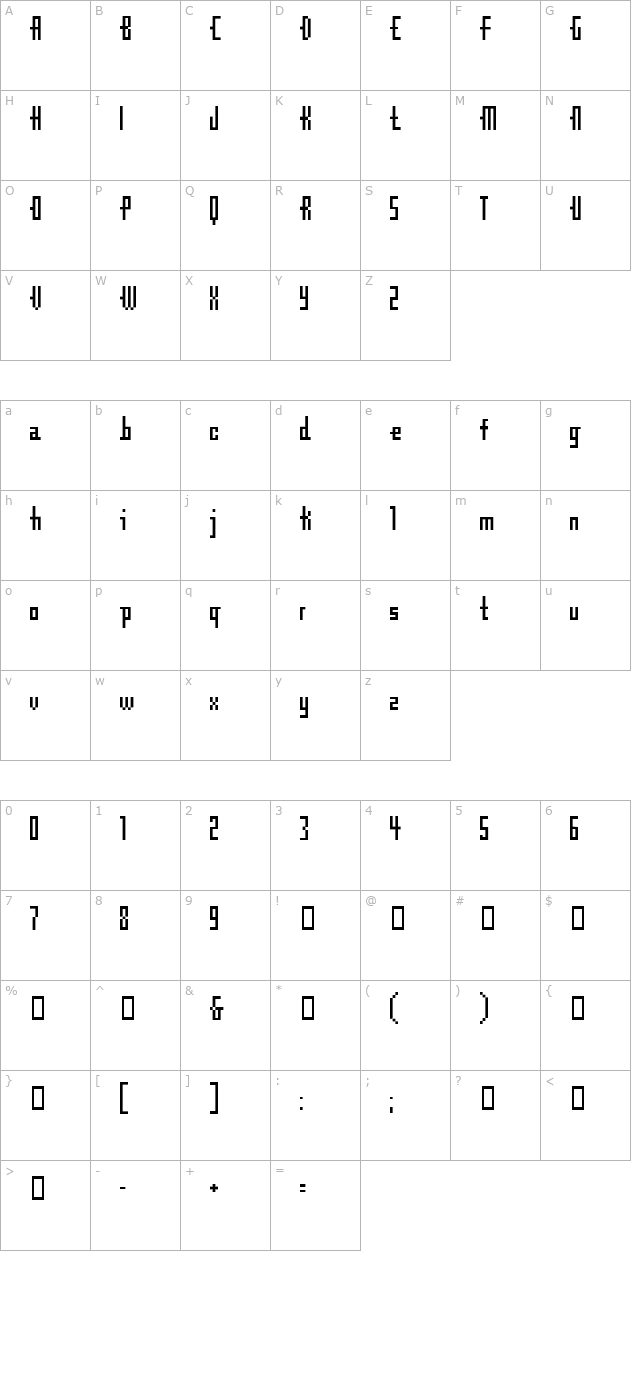 cubebitmap character map