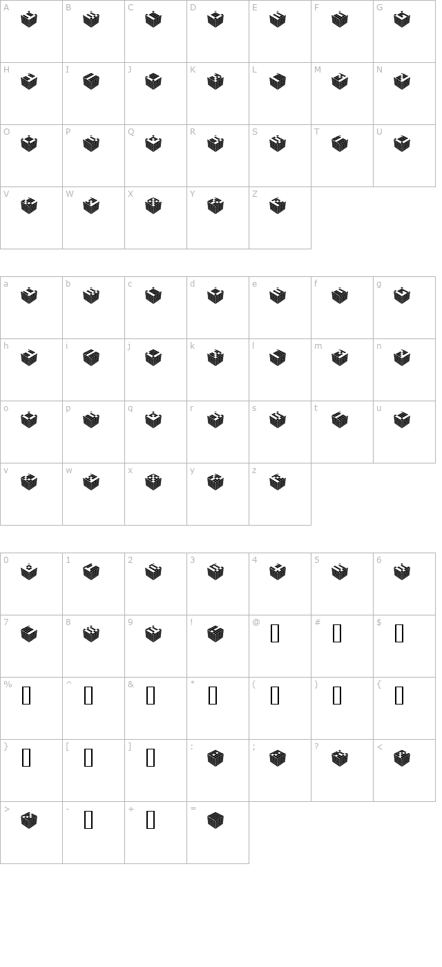 Cubic Dot character map