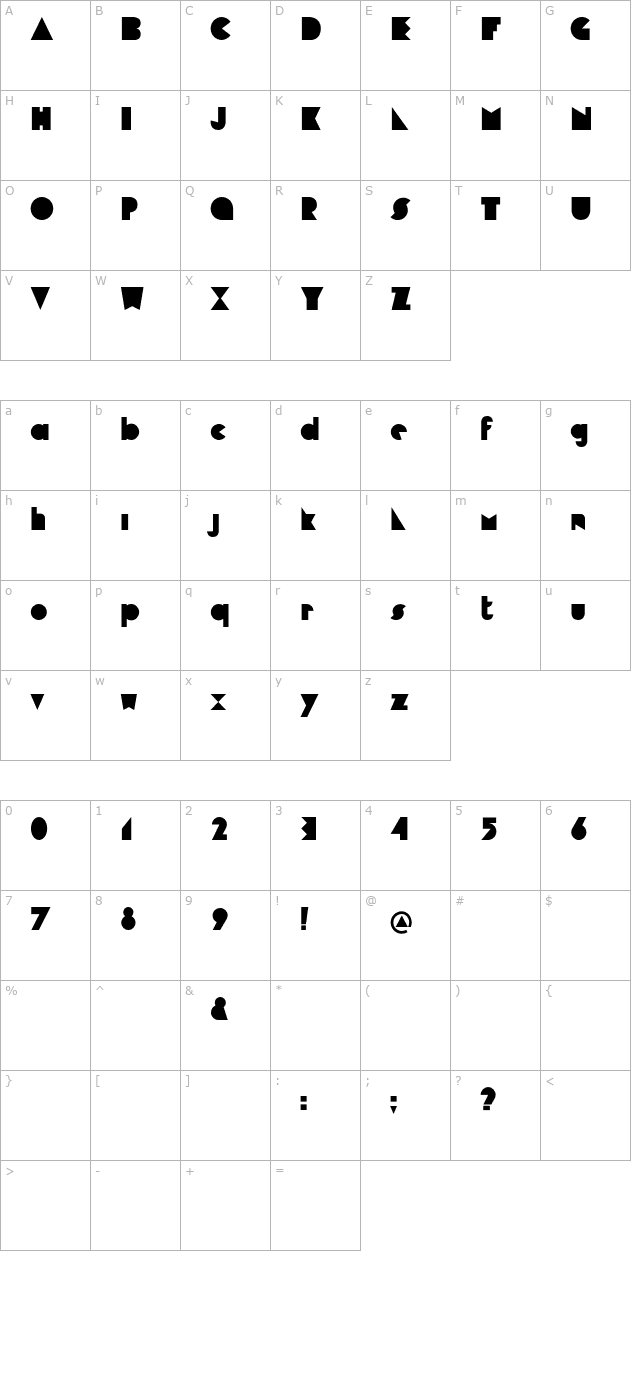 cubop character map