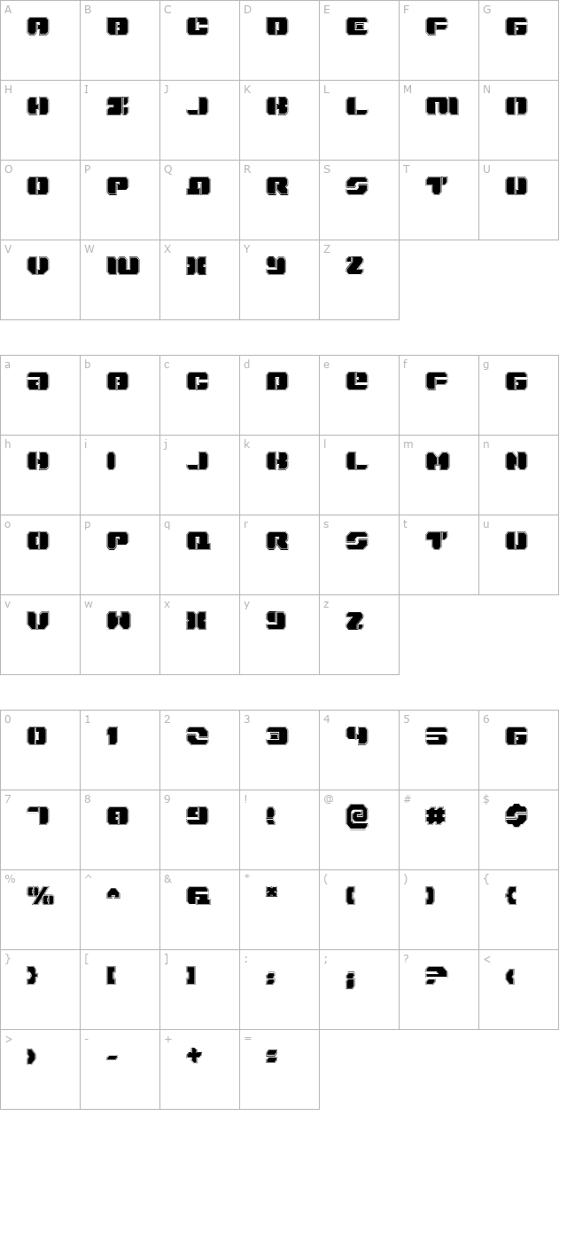 Dan Stargate Pro character map