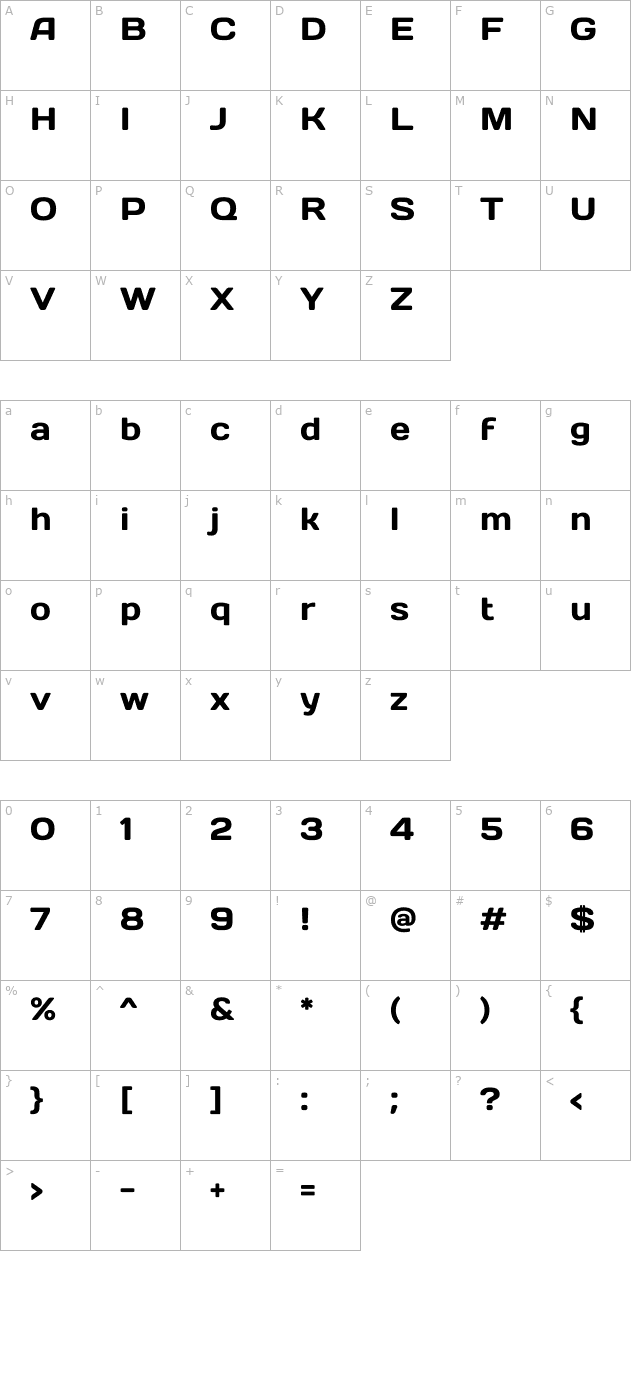 days-one character map