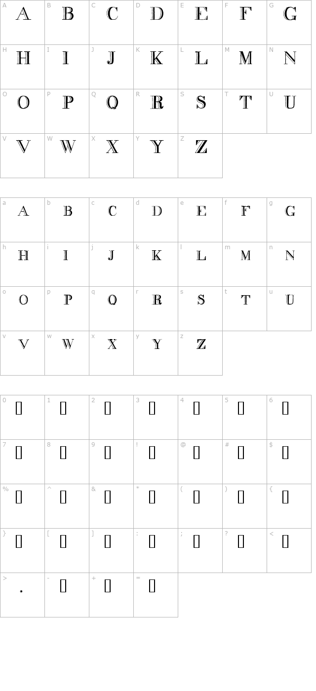 decadence without the diamonds character map