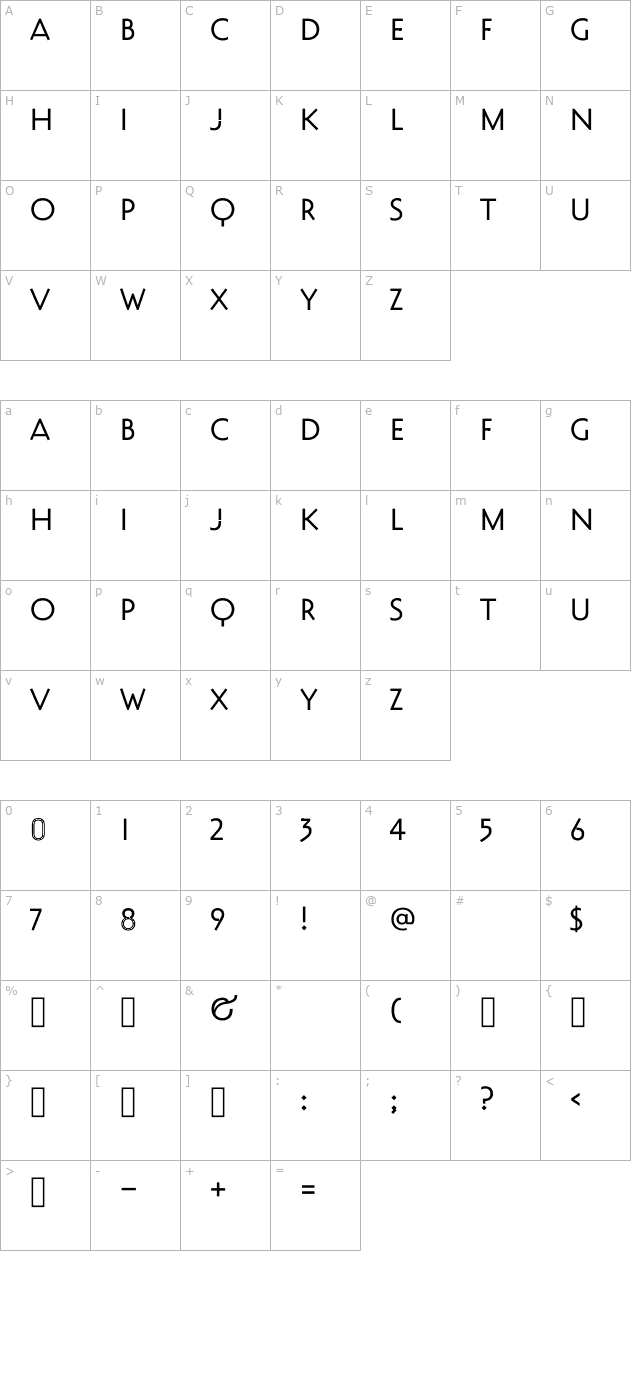 decovar-alpha character map