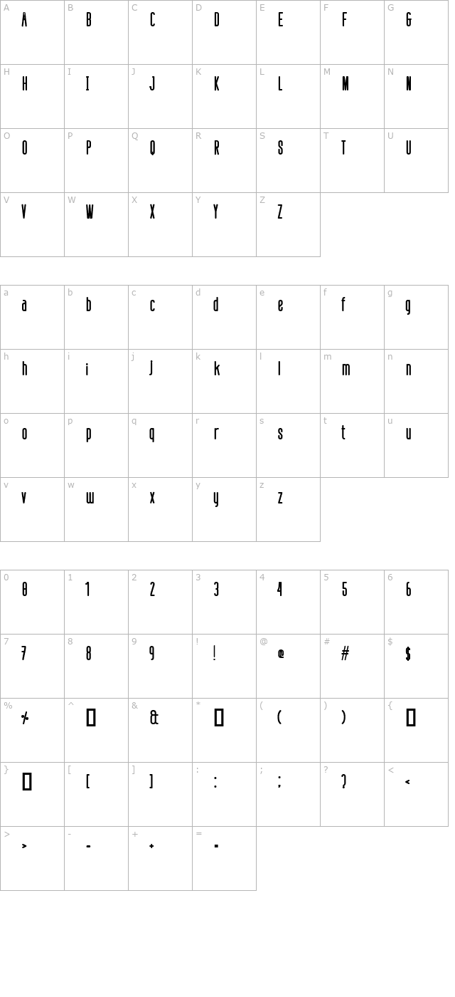 defatted milk Bold character map