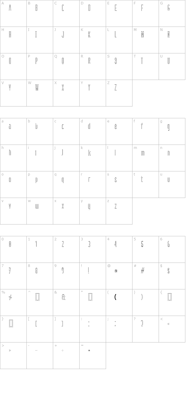 defatted milk Outline character map