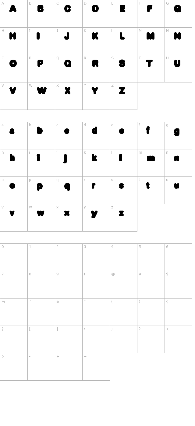 DeFonteGros character map