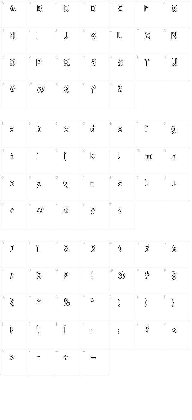 defora character map