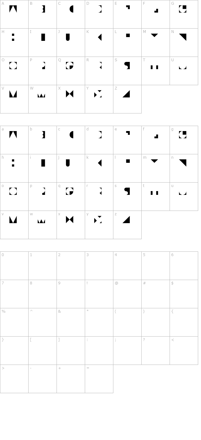 Deko Yello character map